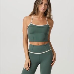 Vuori All The Feels* Corset Tank in Agate green medium